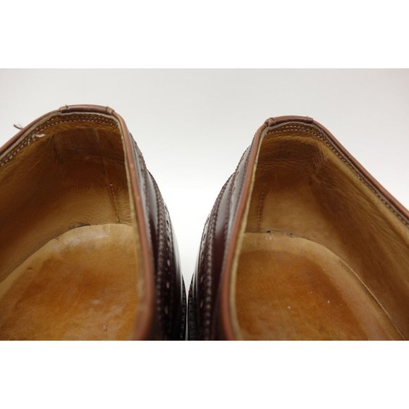 Tweed Cheaney England Brown Leather Longwing Wingtip Lace Up Oxfords Men\'s 11 main image 8